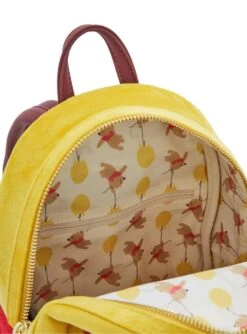 Loungefly Disney Winnie The Pooh Floral Crown Flocked Mini Backpack - BoxLunch Exclusive -Cozy Mode Store 14398087 av3
