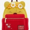 Loungefly Disney Winnie The Pooh Floral Crown Flocked Mini Backpack - BoxLunch Exclusive