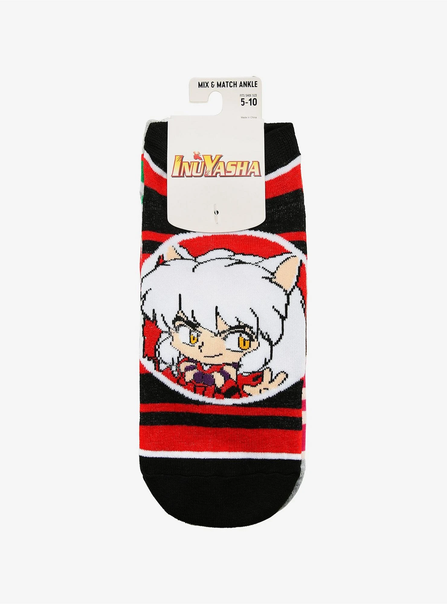InuYasha Chibi Characters Ankle Sock Set - BoxLunch Exclusive 5 InuYasha Chibi Characters Ankle Sock Set - BoxLunch Exclusive - Image 3
