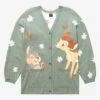Our Universe Disney Bambi 80th Anniversary Thumper & Bambi Floral Women’s Cardigan - BoxLunch Exclusive -Cozy Mode Store 16868198 hi