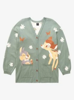 Our Universe Disney Bambi 80th Anniversary Thumper & Bambi Floral Women’s Cardigan - BoxLunch Exclusive