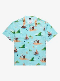 Our Universe Disney Moana Scenic Island Woven Button-Up - BoxLunch Exclusive