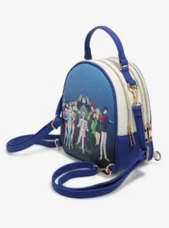 Pretty Guardian Sailor Moon Sailor Guardians & Black Moon Reversible Mini Backpack - BoxLunch Exclusive -Cozy Mode Store 17398822 av2