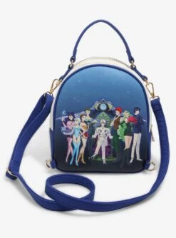 Pretty Guardian Sailor Moon Sailor Guardians & Black Moon Reversible Mini Backpack - BoxLunch Exclusive -Cozy Mode Store 17398822 av4