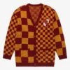 Harry Potter Gryffindor Checkered Women's Cardigan - BoxLunch Exclusive -Cozy Mode Store 17498591 hi