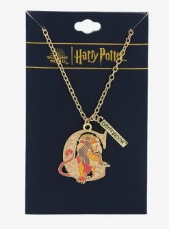 Harry Potter Gryffindor Lion Stained Glass Necklace - BoxLunch Exclusive -Cozy Mode Store 18666864 av2