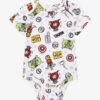 Marvel Avengers Sketch Art Character Portrait Allover Print Infant One-Piece - BoxLunch Exclusive -Cozy Mode Store 18814937 hi