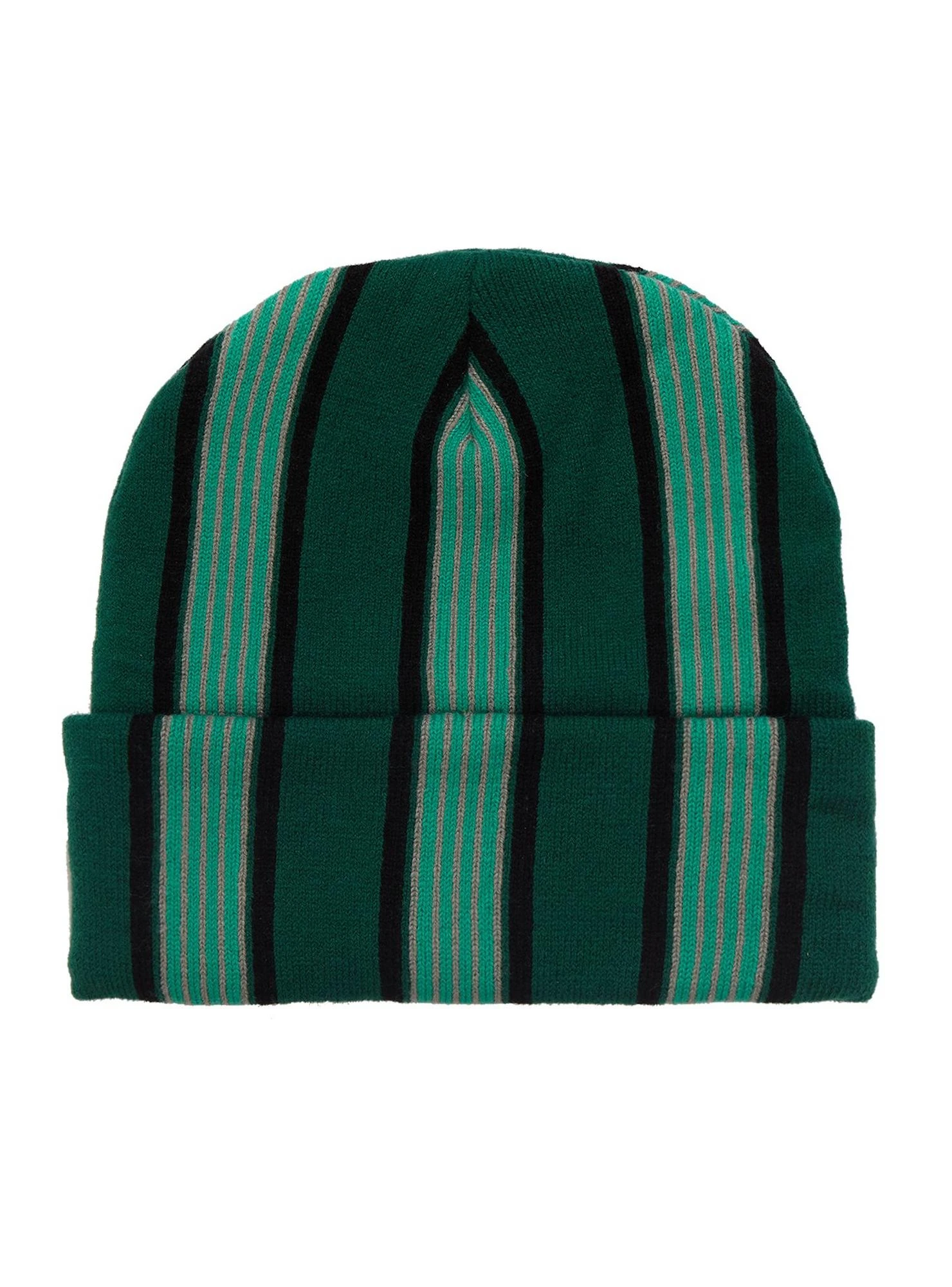 Harry Potter Slytherin Striped Cuff Beanie - BoxLunch Exclusive 4 Harry Potter Slytherin Striped Cuff Beanie - BoxLunch Exclusive - Image 2