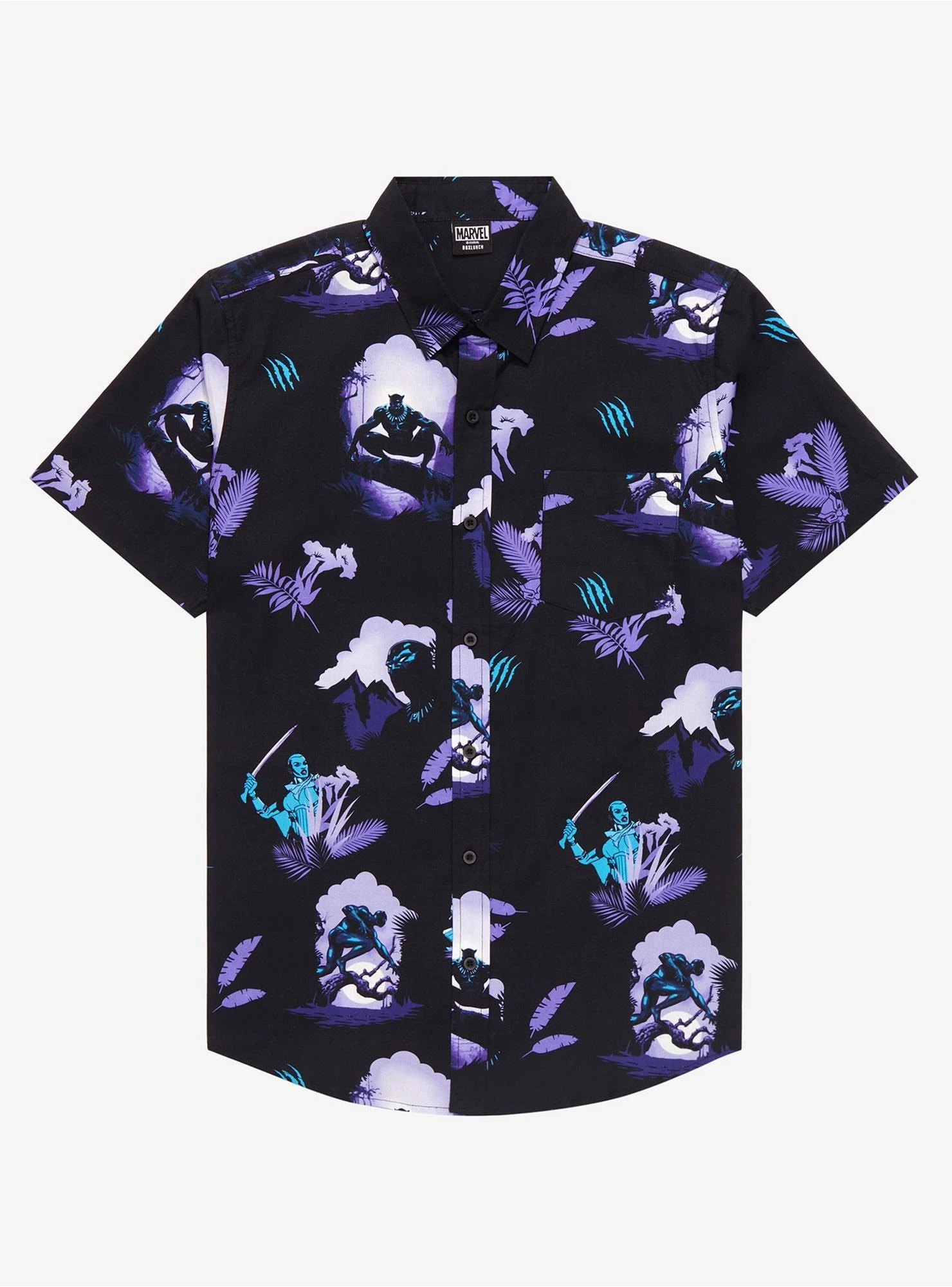 Marvel Black Panther T'Challa Scenic Woven Button-Up - BoxLunch Exclusive 3 Marvel Black Panther T'Challa Scenic Woven Button-Up - BoxLunch Exclusive