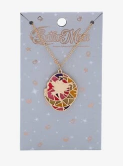 Pretty Guardian Sailor Moon Sailor Moon Silhouette Stained Glass Necklace - BoxLunch Exclusive -Cozy Mode Store 19235433 av2