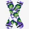 Marvel She-Hulk Chibi Allover Print Tie-Dye Crew Socks - BoxLunch Exclusive