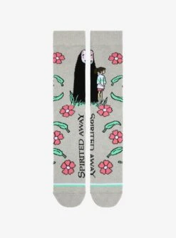 Studio Ghibli Spirited Away No-Face & Chihiro Floral Crew Socks - BoxLunch Exclusive
