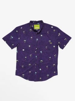 RSVLTS Invader Zim Invaders From Irk Purple KUNUFLEX Short Sleeve Shirt