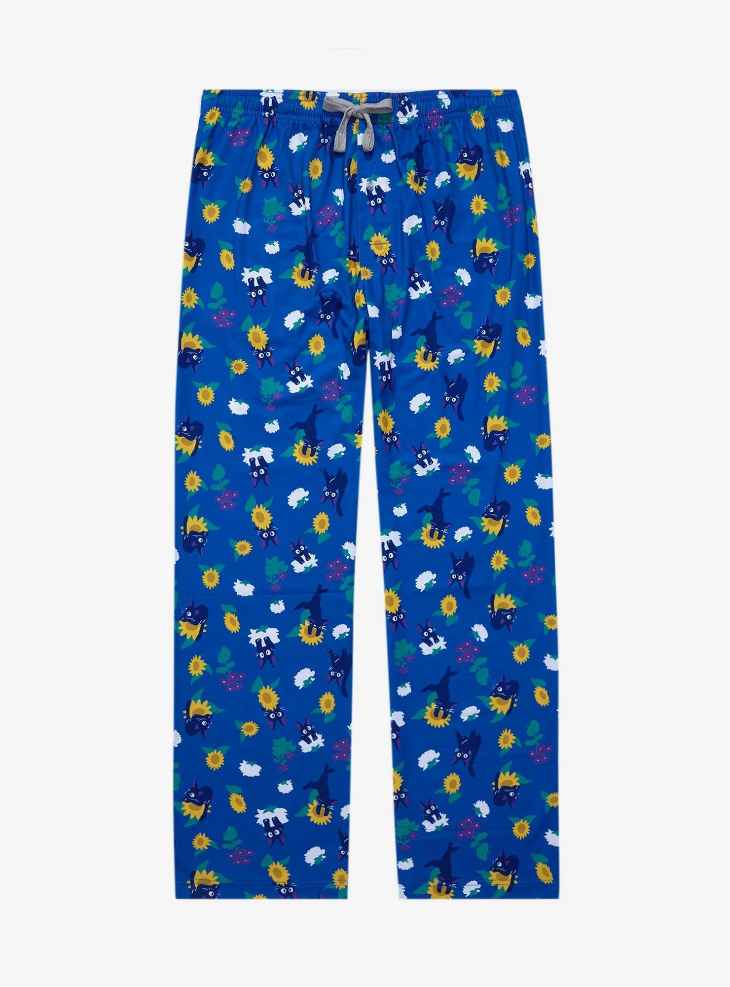 Studio Ghibli Kiki’s Delivery Service Jiji & Flowers Allover Print Sleep Pants - BoxLunch Exclusive 3 Studio Ghibli Kiki’s Delivery Service Jiji & Flowers Allover Print Sleep Pants - BoxLunch Exclusive