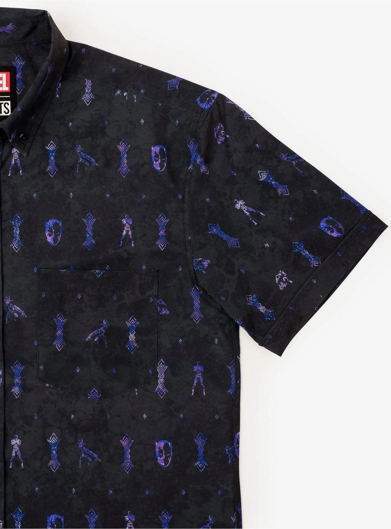RSVLTS Marvel Black Panther Vibranium Chief KUNUFLEX Short Sleeve Shirt 4 RSVLTS Marvel Black Panther Vibranium Chief KUNUFLEX Short Sleeve Shirt - Image 2