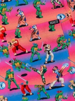RSVLTS Teenage Mutant Ninja Turtles Vs. Street Fighter Battle Of The Bits KUNUFLEX Short Sleeve Shirt -Cozy Mode Store 20131837 av2