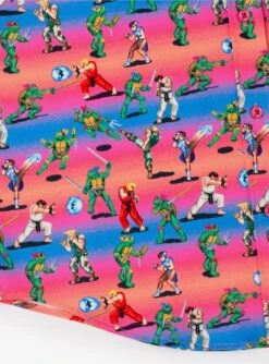 RSVLTS Teenage Mutant Ninja Turtles Vs. Street Fighter Battle Of The Bits KUNUFLEX Short Sleeve Shirt -Cozy Mode Store 20131837 av3