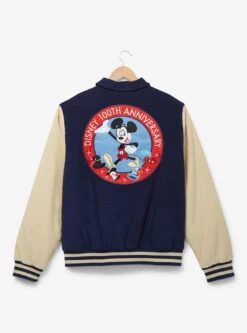 Disney 100 Mickey Mouse Collared Varsity Jacket - BoxLunch Exclusive