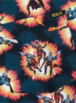 RSVLTS Star Wars The Mandalorian "A Real Mandalorian Hero" KUNUFLEX Short Sleeve Shirt -Cozy Mode Store 20695418 av2