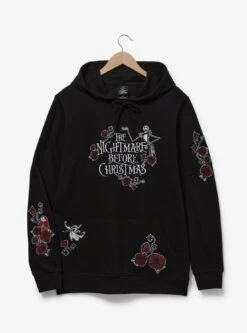 Disney The Nightmare Before Christmas Floral Logo Hoodie - BoxLunch Exclusive -Cozy Mode Store 30599951 av3 1