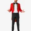 Circus Tailcoat Suit Red Tuxedo Costume -Cozy Mode Store 31948568 av1