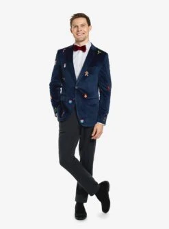 Christmas Icons Navy Blazer -Cozy Mode Store 31984894 av1 1