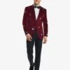 Christmas Icons Deep Burgundy Blazer -Cozy Mode Store 31984913 av1