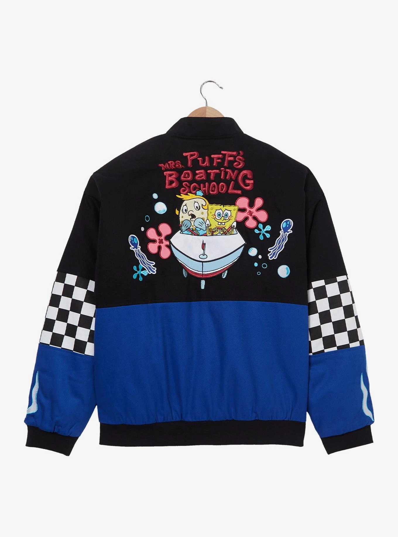 SpongeBob SquarePants Mrs. Puff's Boating School Racing Jacket - BoxLunch Exclusive 7 SpongeBob SquarePants Mrs. Puff's Boating School Racing Jacket - BoxLunch Exclusive - Image 5