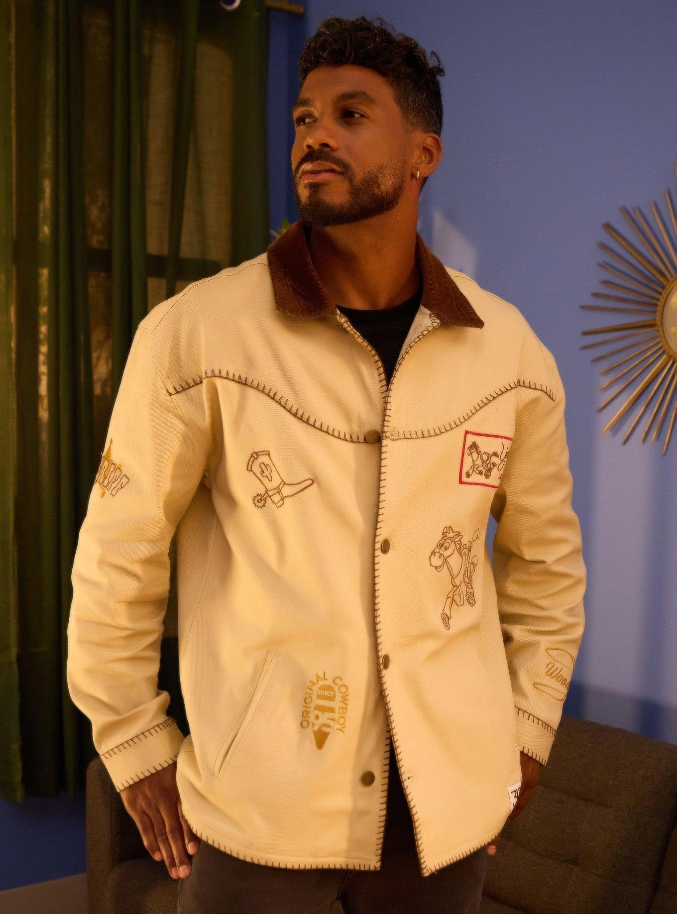 Disney Pixar Toy Story Woody Icons Chore Jacket - BoxLunch Exclusive 11 Disney Pixar Toy Story Woody Icons Chore Jacket - BoxLunch Exclusive - Image 9