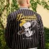 Peanuts Baseball Vintage Striped Bomber Jacket — BoxLunch Exclusive