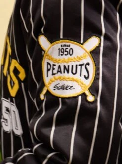 Peanuts Baseball Vintage Striped Bomber Jacket — BoxLunch Exclusive 12 Peanuts Baseball Vintage Striped Bomber Jacket — BoxLunch Exclusive -Cozy Mode Store 33369655 av3