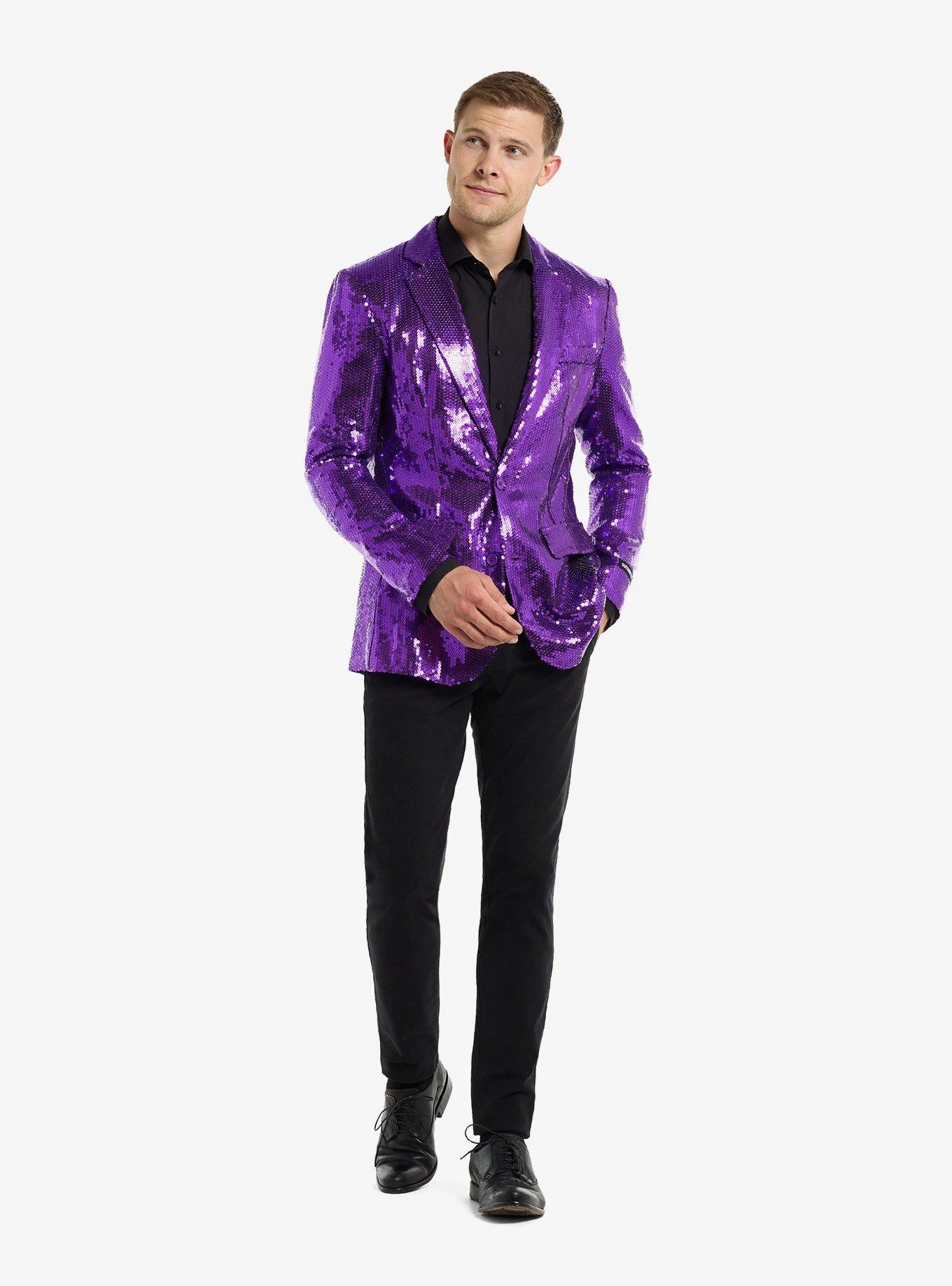 Sequins Purple Blazer 5 Sequins Purple Blazer - Image 3