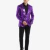 Sequins Purple Blazer -Cozy Mode Store 33408218 av1