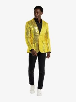 Sequins Yellow Blazer 8 Sequins Yellow Blazer -Cozy Mode Store 33408219 av1 1