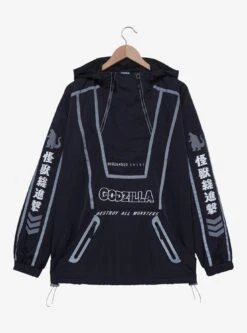 Godzilla Icons Quarter Zip Windbreaker Jacket - BoxLunch Exclusive 14 Godzilla Icons Quarter Zip Windbreaker Jacket - BoxLunch Exclusive -Cozy Mode Store 33445486 av1 1