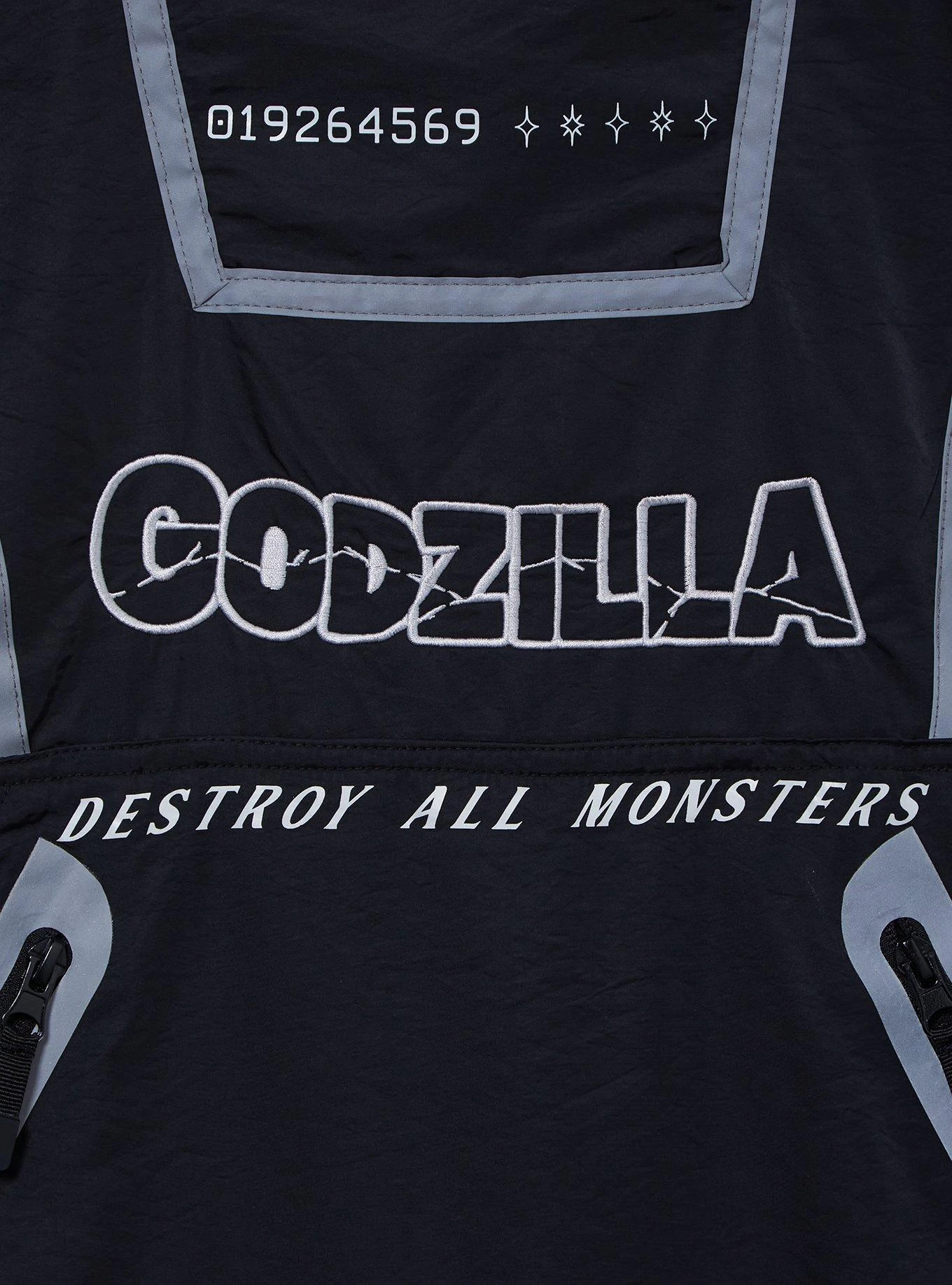 Godzilla Icons Quarter Zip Windbreaker Jacket - BoxLunch Exclusive 8 Godzilla Icons Quarter Zip Windbreaker Jacket - BoxLunch Exclusive - Image 6