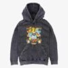 Rainbow Brite Ugly Christmas Sweater Pattern Mineral Wash Hoodie