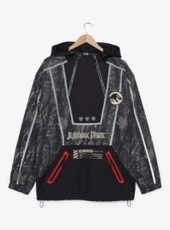 Jurassic Park Logo Quarter Zip Windbreaker Jacket — BoxLunch Exclusive -Cozy Mode Store 33913799 av2