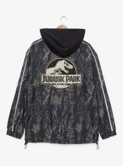 Jurassic Park Logo Quarter Zip Windbreaker Jacket — BoxLunch Exclusive -Cozy Mode Store 33913799 av3 1