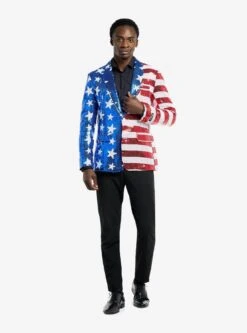 Sequins Stars & Stripes Blazer -Cozy Mode Store 34723461 av1 1