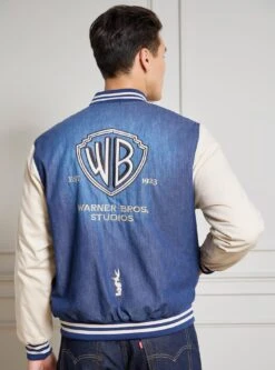 Warner Bros. Studios Denim Varsity Jacket (BoxLunch 10th Anniversary) — BoxLunch Exclusive