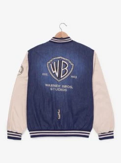 Warner Bros. Studios Denim Varsity Jacket (BoxLunch 10th Anniversary) — BoxLunch Exclusive 19 Warner Bros. Studios Denim Varsity Jacket (BoxLunch 10th Anniversary) — BoxLunch Exclusive -Cozy Mode Store 34835513 av3 1