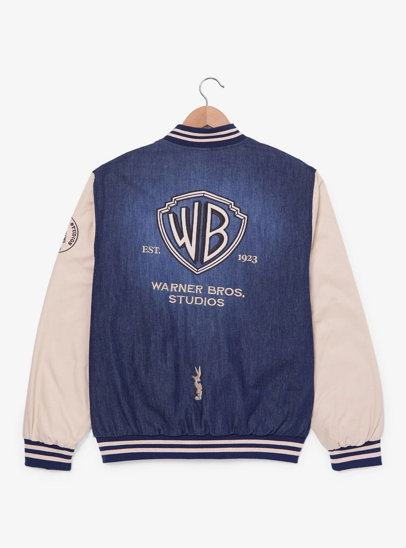 Warner Bros. Studios Denim Varsity Jacket (BoxLunch 10th Anniversary) — BoxLunch Exclusive 5 Warner Bros. Studios Denim Varsity Jacket (BoxLunch 10th Anniversary) — BoxLunch Exclusive - Image 3