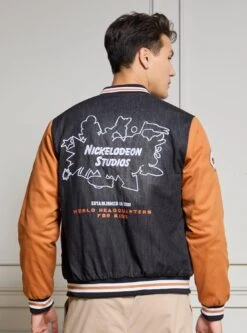 Nickelodeon Studios Denim Varsity Jacket (BoxLunch 10th Anniversary) — BoxLunch Exclusive -Cozy Mode Store 34835519 av1 1