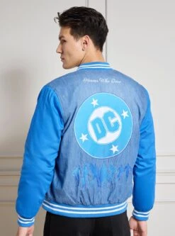 DC Studios Denim Varsity Jacket (BoxLunch 10th Anniversary) — BoxLunch Exclusive