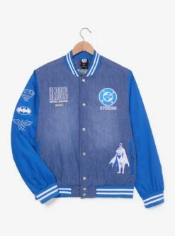 DC Studios Denim Varsity Jacket (BoxLunch 10th Anniversary) — BoxLunch Exclusive -Cozy Mode Store 34835520 av2 1