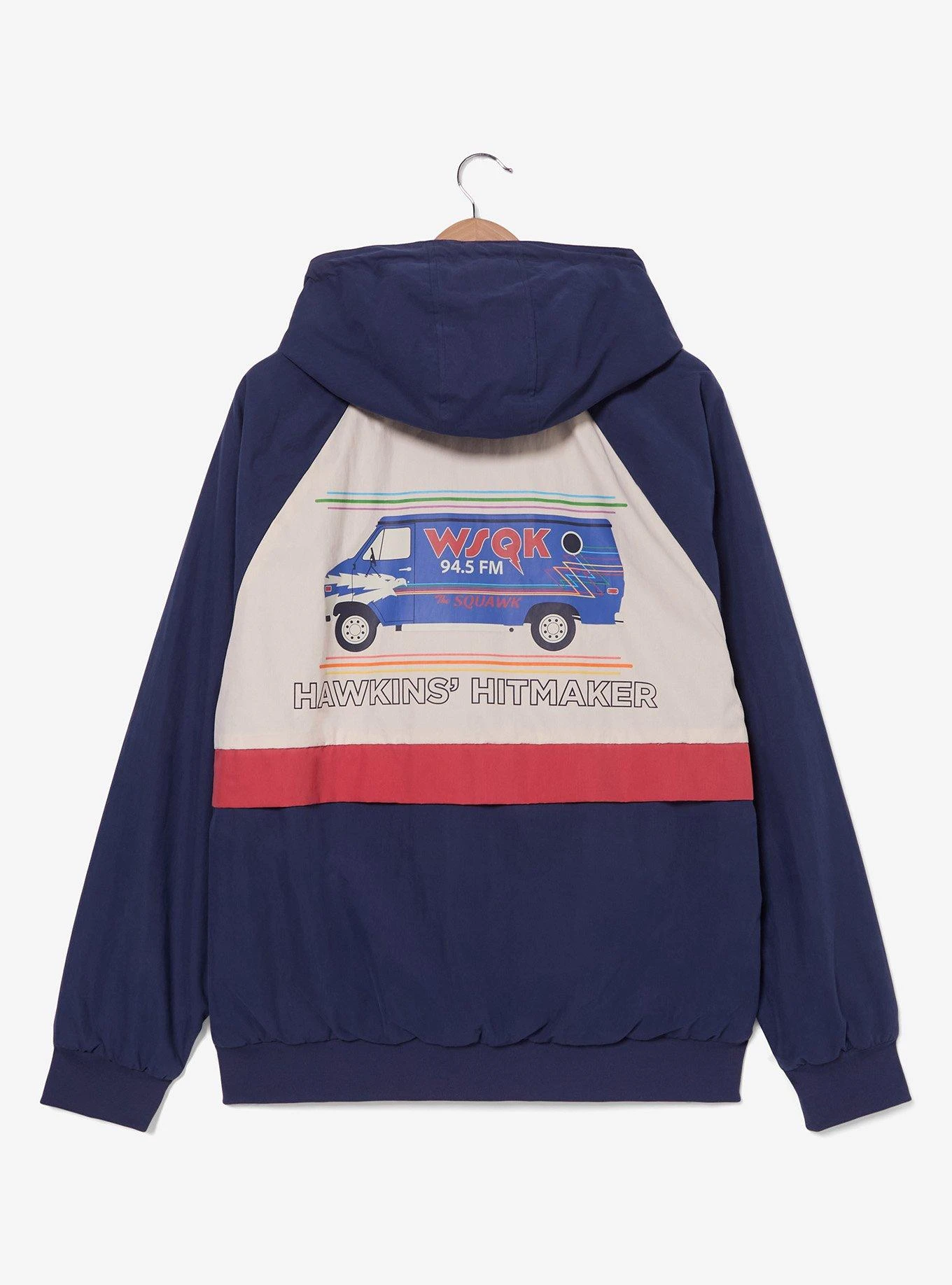 Stranger Things WSQK The Squawk Windbreaker — BoxLunch Exclusive 5 Stranger Things WSQK The Squawk Windbreaker — BoxLunch Exclusive - Image 3