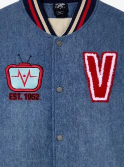 Hazbin Hotel Voxtek Vintage Denim Varsity Jacket — BoxLunch Exclusive 11 Hazbin Hotel Voxtek Vintage Denim Varsity Jacket — BoxLunch Exclusive -Cozy Mode Store 35051988 av2