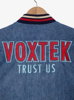 Hazbin Hotel Voxtek Vintage Denim Varsity Jacket — BoxLunch Exclusive 13 Hazbin Hotel Voxtek Vintage Denim Varsity Jacket — BoxLunch Exclusive -Cozy Mode Store 35051988 av4