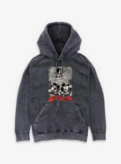 Disney Mickey Mouse Mickey A Skeleton Of Screams Mineral Wash Hoodie